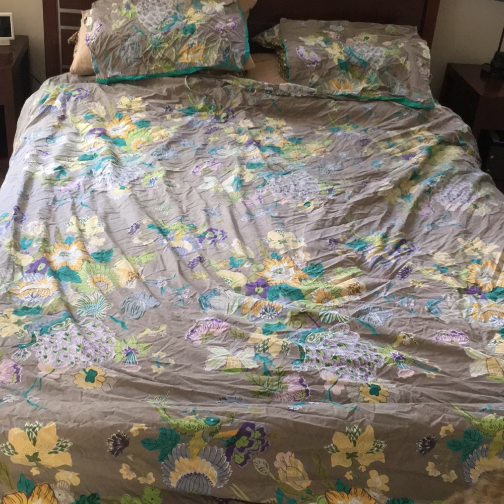 Peacock duvet and sham set